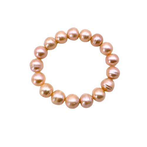 Elastic Pearl Bracelet 11-12mm - Pink