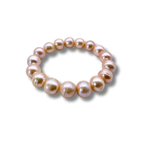 Elastic Pearl Bracelet 11-12mm - Pink