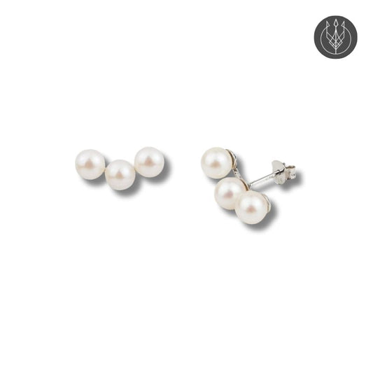 Trio Pearl Stud Earrings – From the Lullu Atelier
