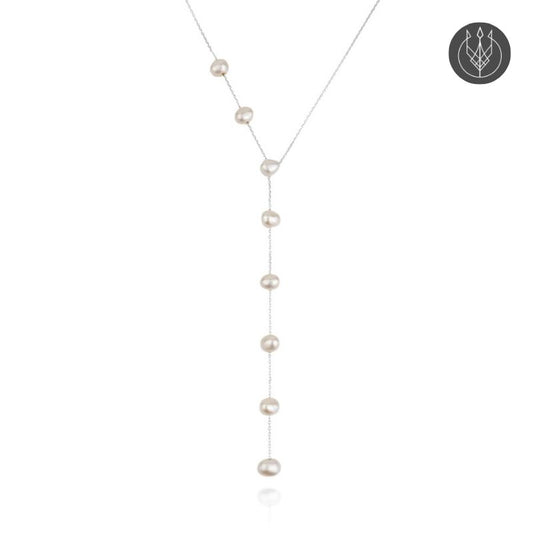 Kirsten Pearl Chain Necklace | Silver – From the Lullu Atelier