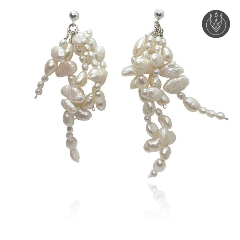 Tassel Pearl Earrings | Silver – From the Lullu Atelier