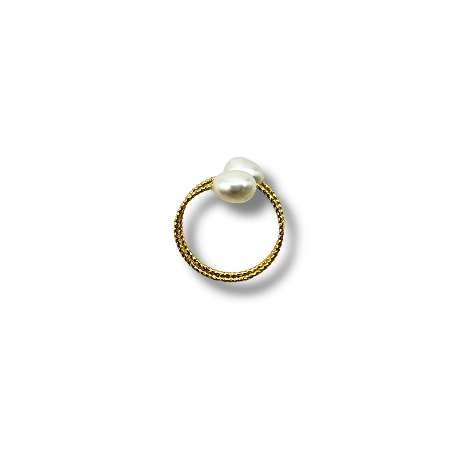 Pearl Coil Ring – White