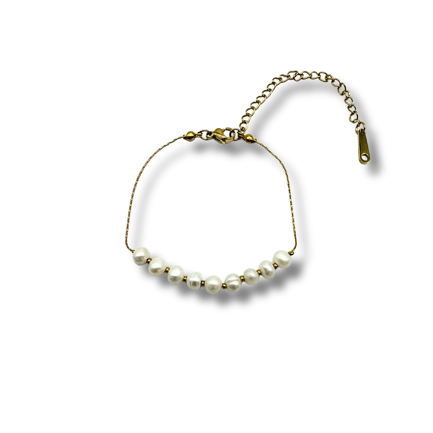 Pearl Chain Bracelet - Gold