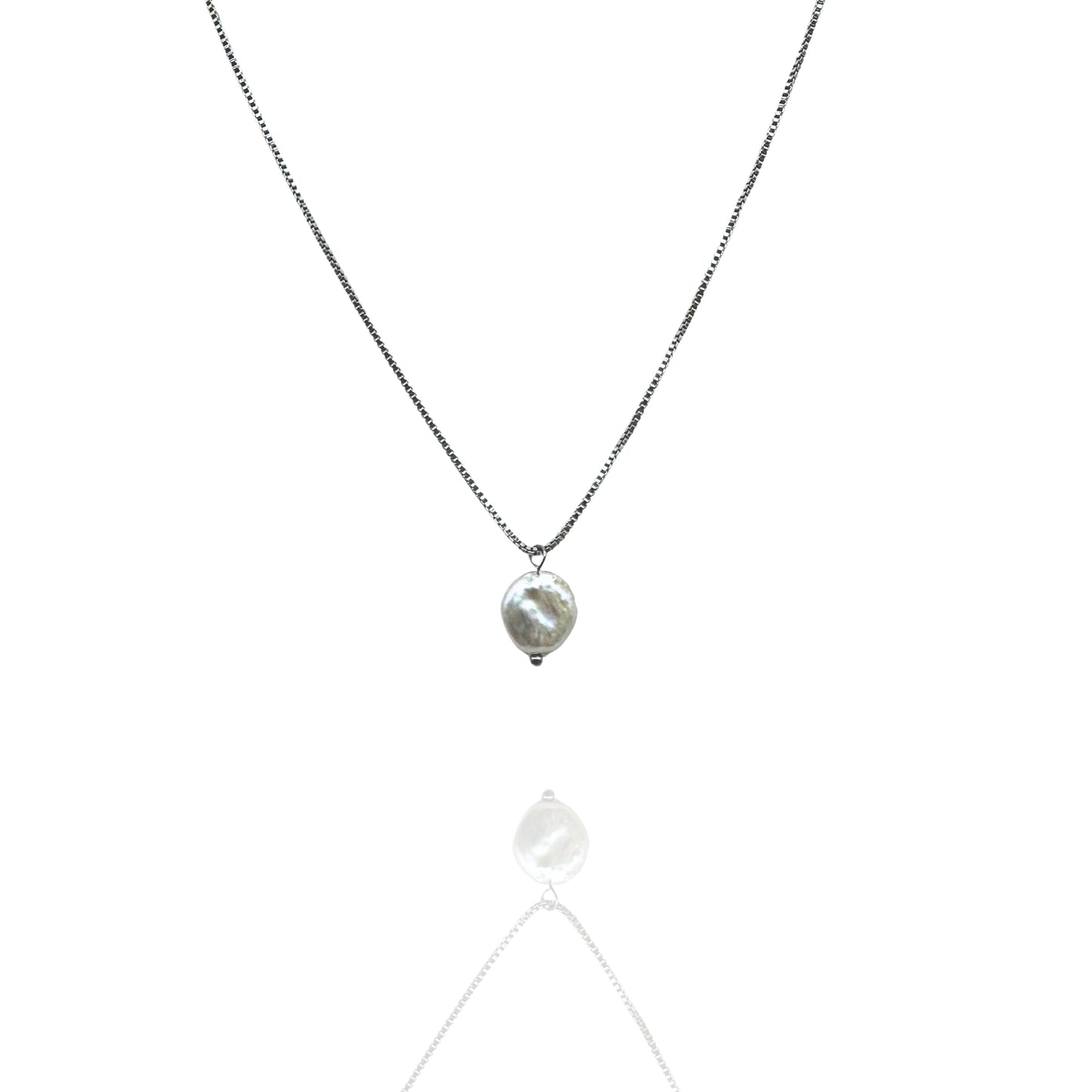 Coin Pearl Chain – Silver