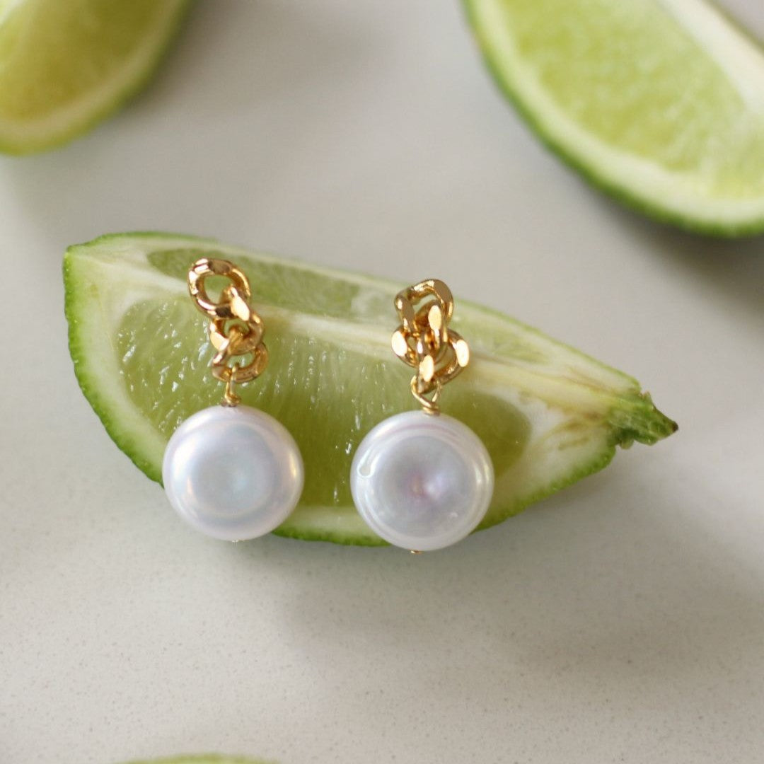 Chunky Pearl drop Earrings